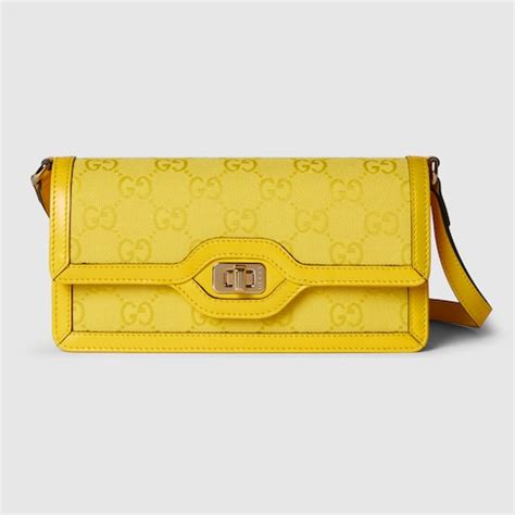 sac gucci jaune|Sac à épaule Gucci Luce petite taille en toile GG jaune .